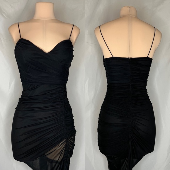 BRAND NEW WITH TAG - 2 SCRUNCH CAMI MASH DRESSES -pink & black bundle sexy - Picture 3 of 3